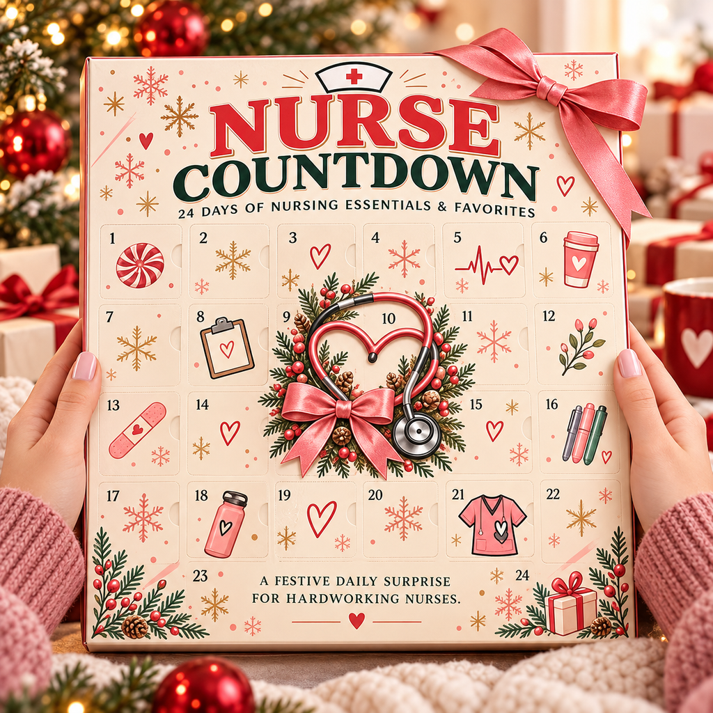 ❤️ 24-Day Advent Calendar – Heartfelt Holiday Countdown Gift for Nurses