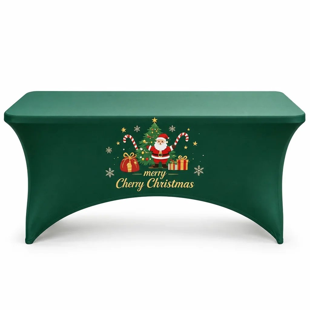 🔥HOT SALE🔥Christmas Stretch Fitted Table Cover for Rectangular Tables