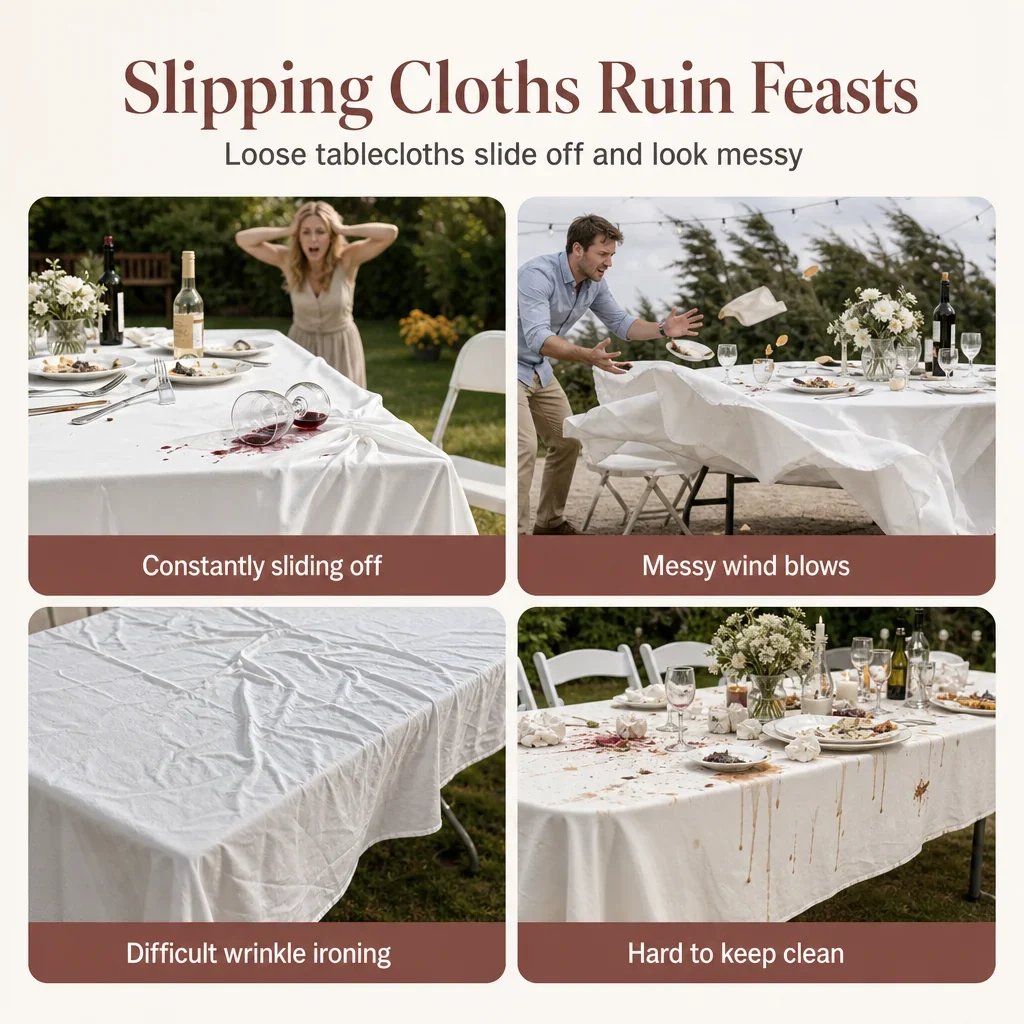 🔥HOT SALE🔥Christmas Stretch Fitted Table Cover for Rectangular Tables