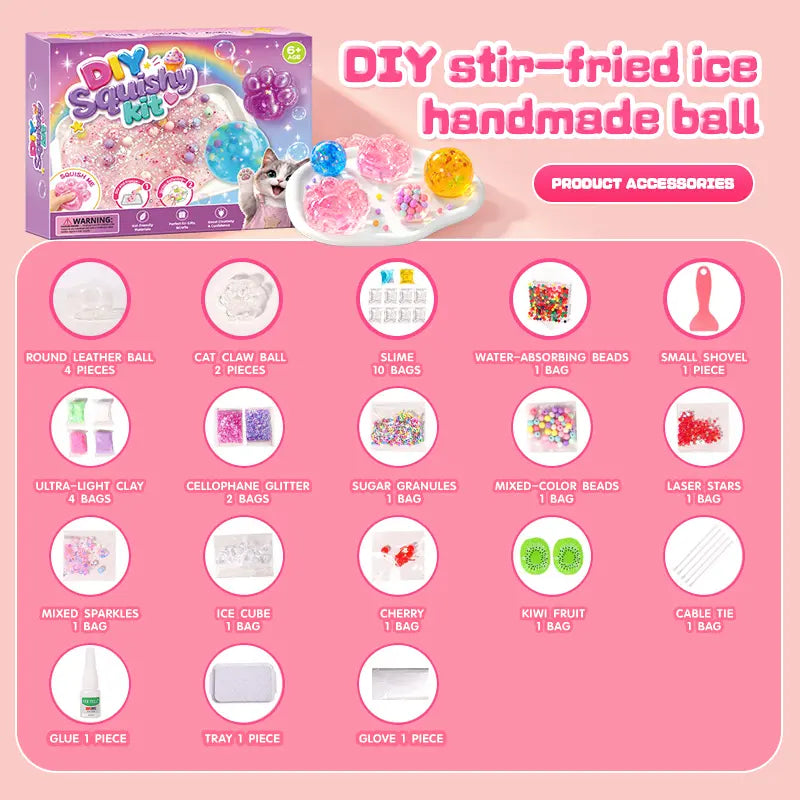 Kawaii DIY Cat Paw Squishy Kit