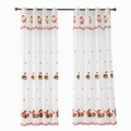 🎄❄️ Embroidered Christmas Sheer Curtain – Snowflake & Bell Window Decor for a Cozy Holiday Home