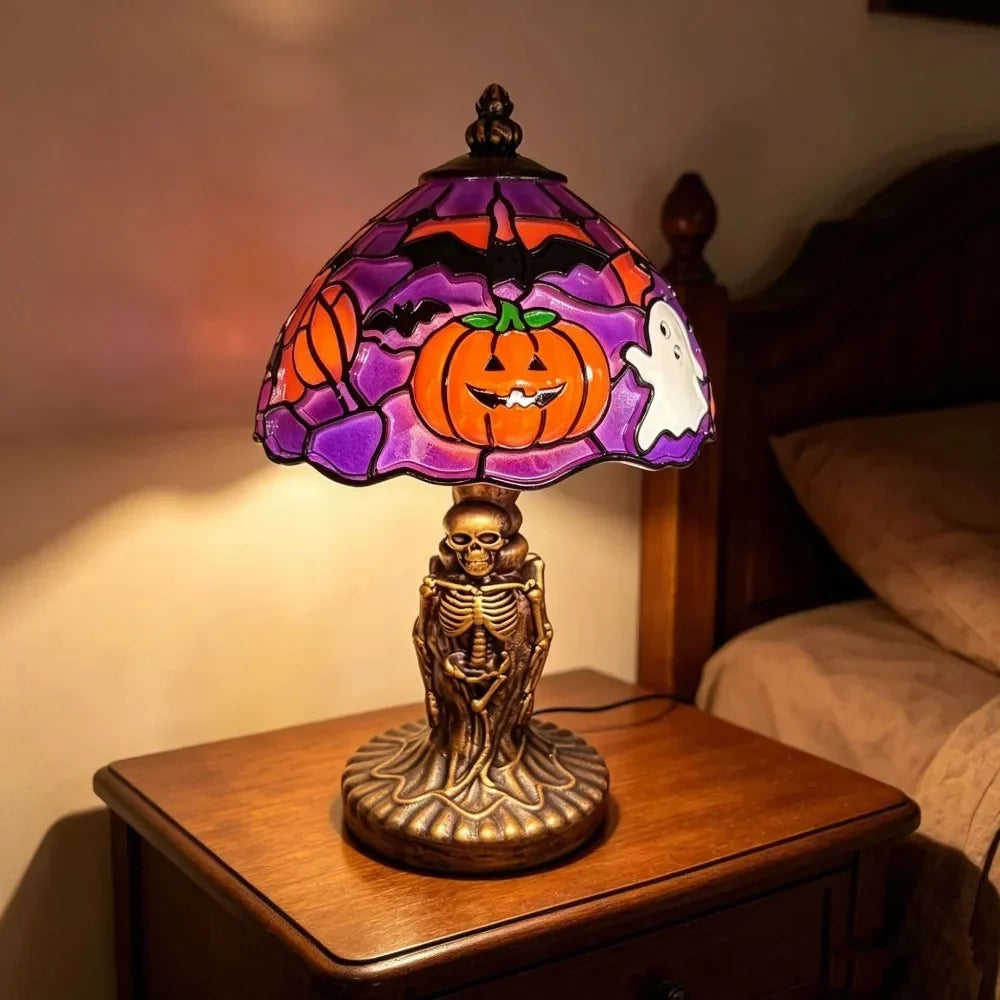 Tiffany-Style Pumpkin Night Light