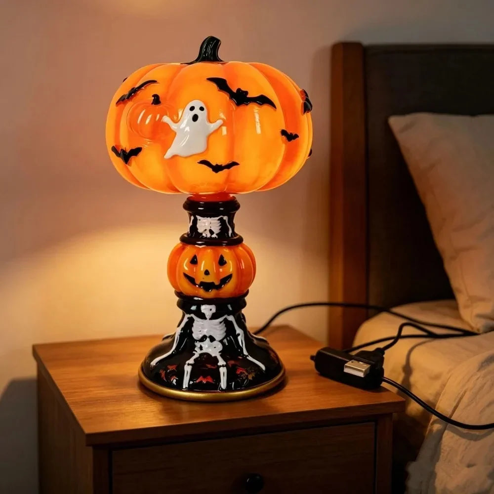 Tiffany-Style Pumpkin Night Light